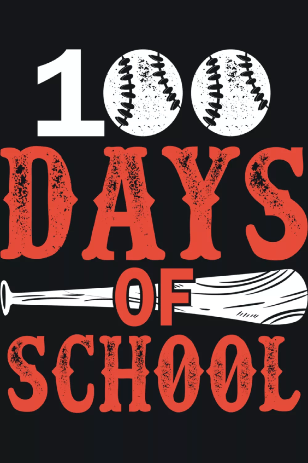 100 days of school baseball design