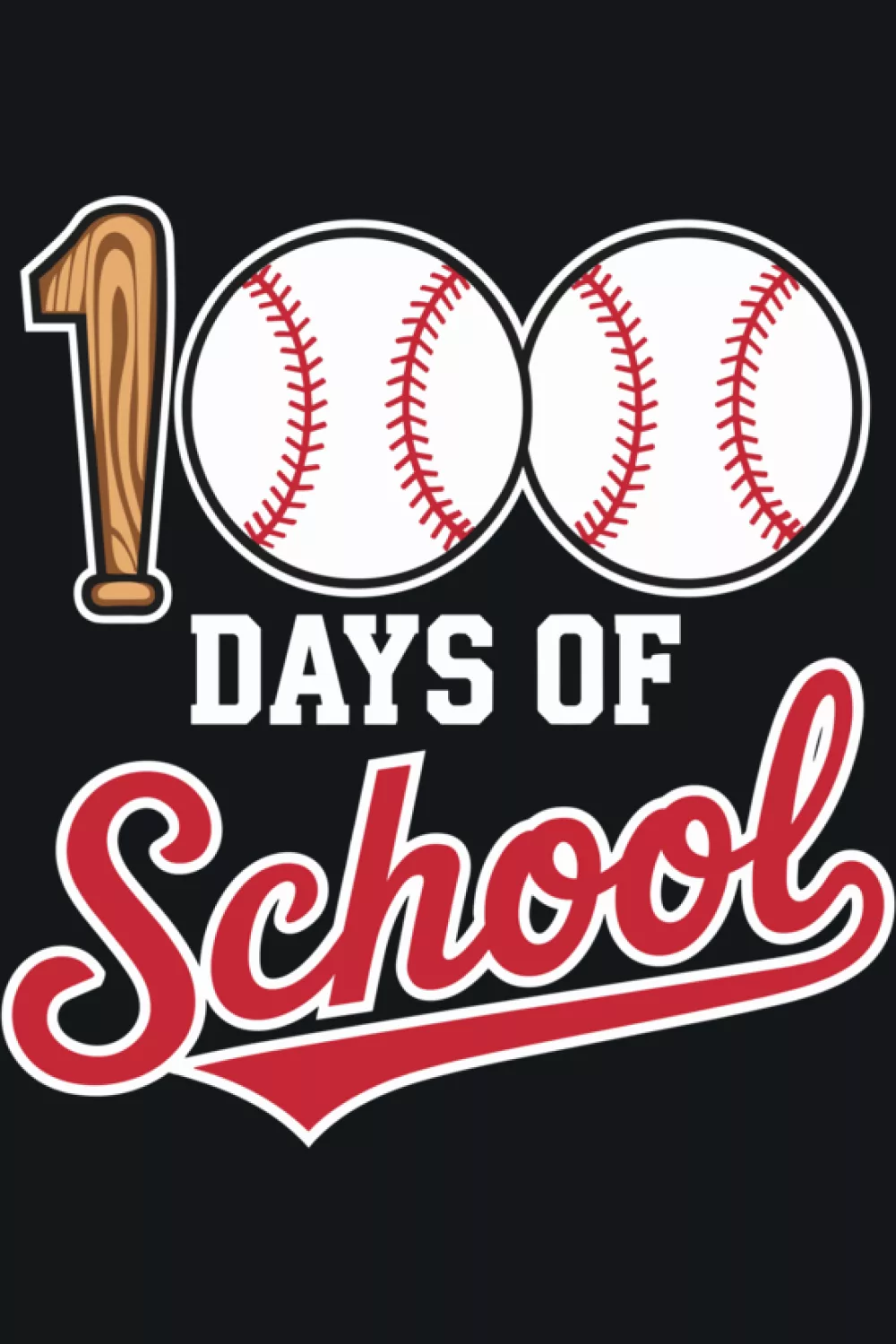 kids baseball shirt for 100th day