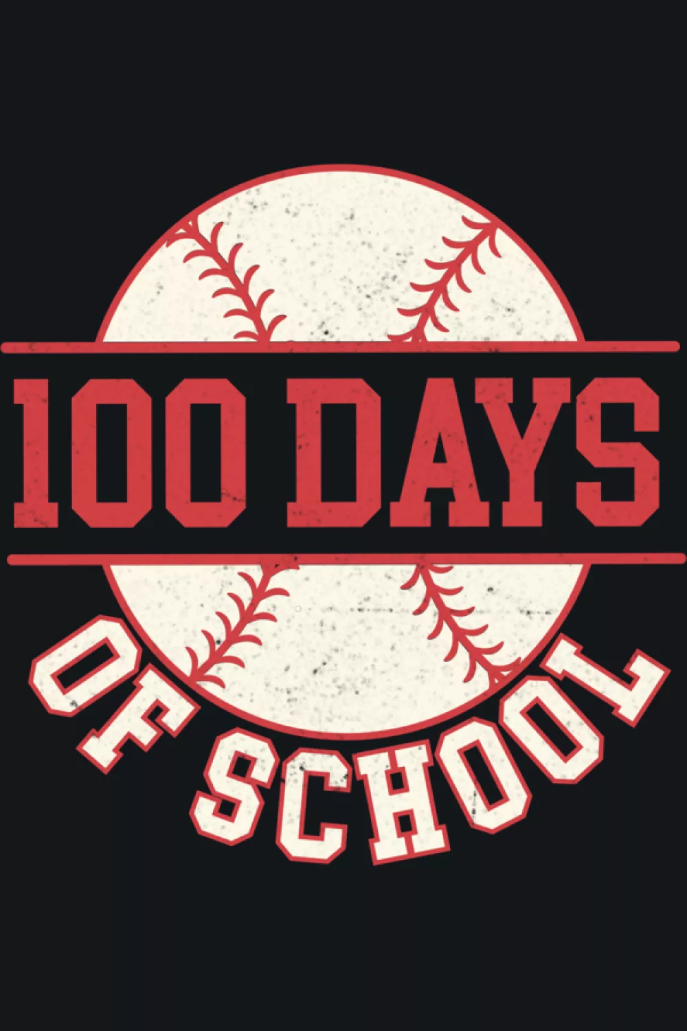 sports themed baseball 100 days school shirt