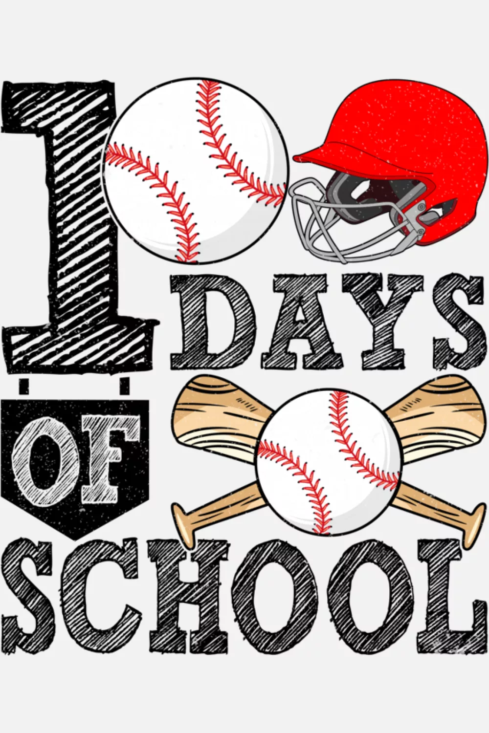 funny baseball shirt for 100th day students