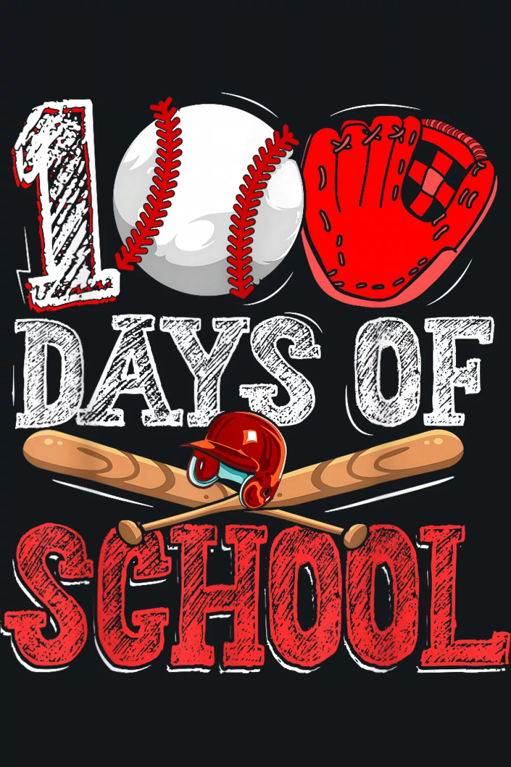 student baseball shirt for the hundredth day