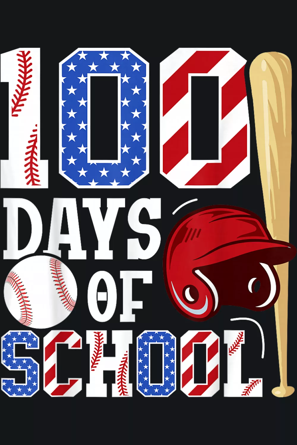 100th day baseball theme shirt for students