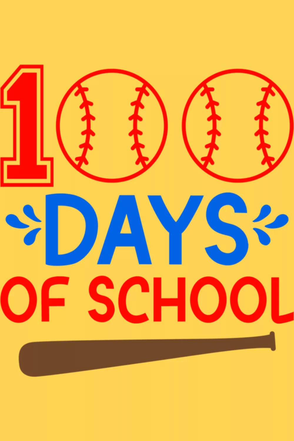 baseball themed 100th day school wear