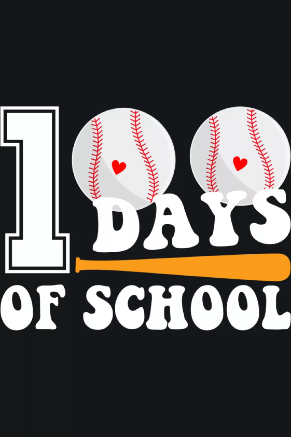 student baseball 100 days shirt