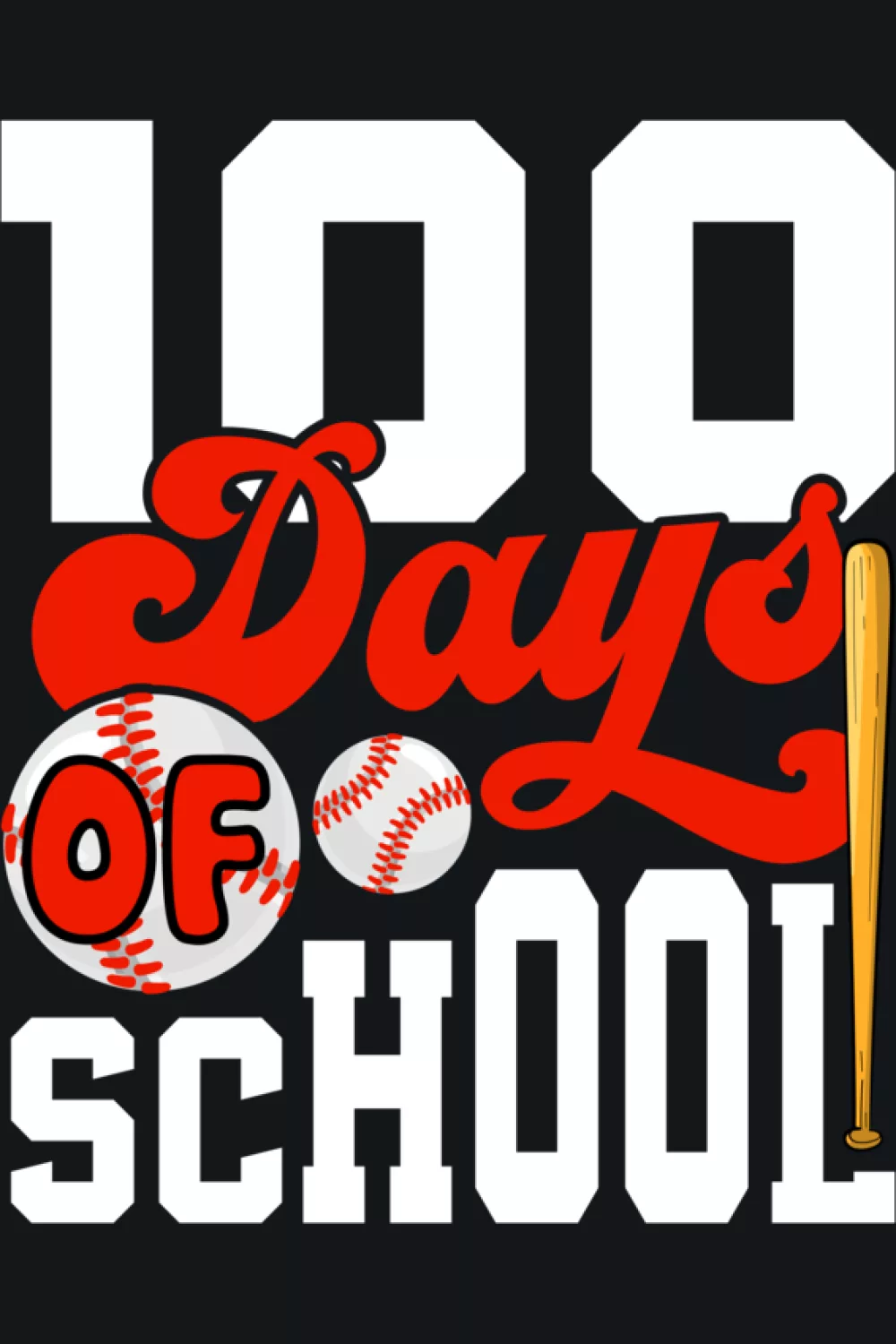 boys baseball shirt for 100th school day
