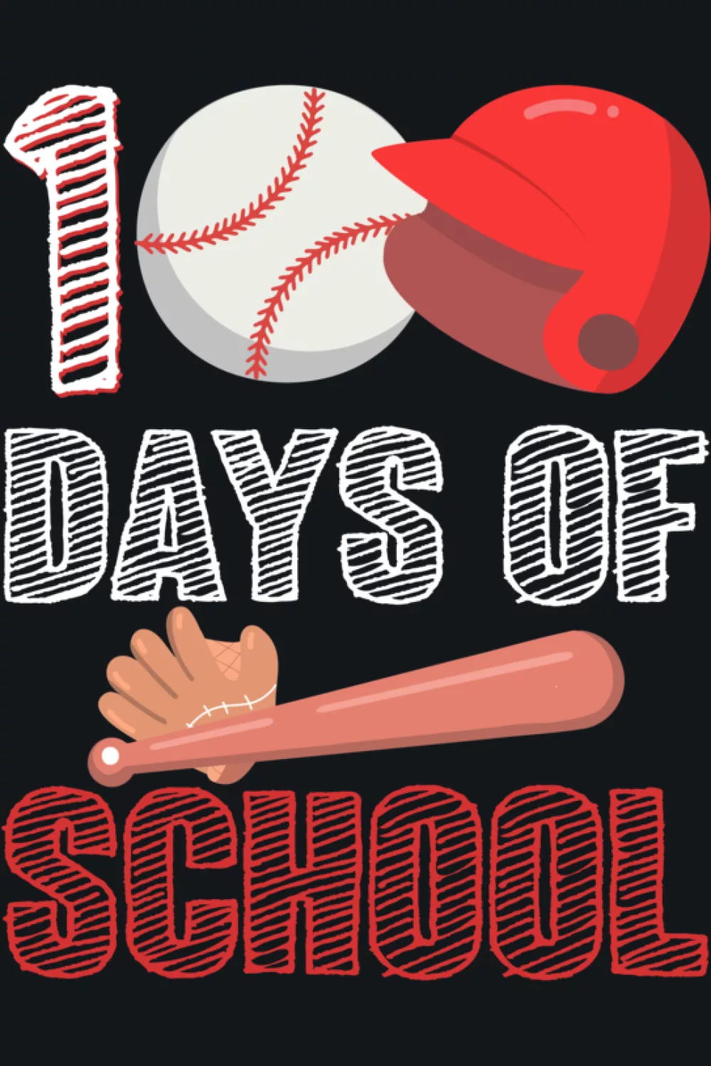 funny 100 days of school baseball shirts that add humor to a classroom celebration