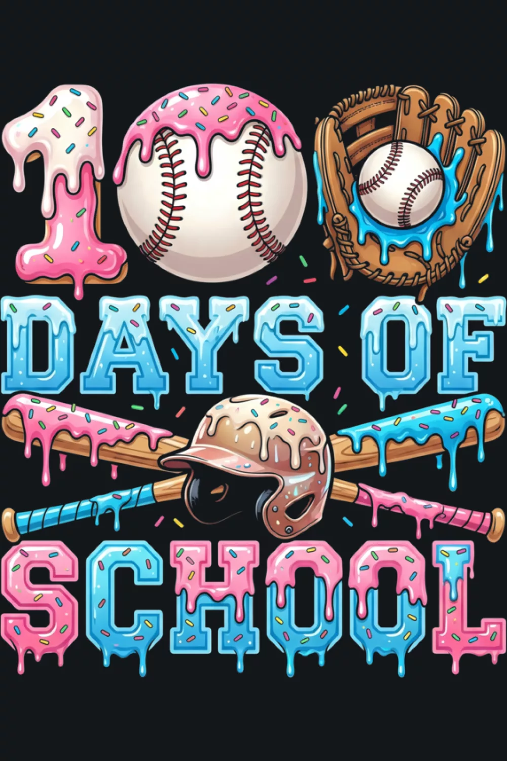 ice cream themed baseball look for school celebrations