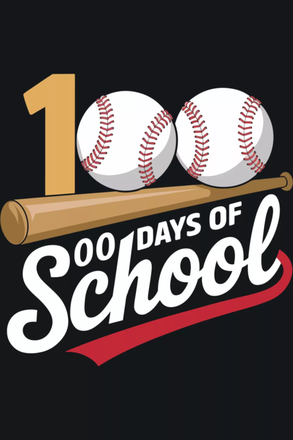 baseball player style 100 days school shirt