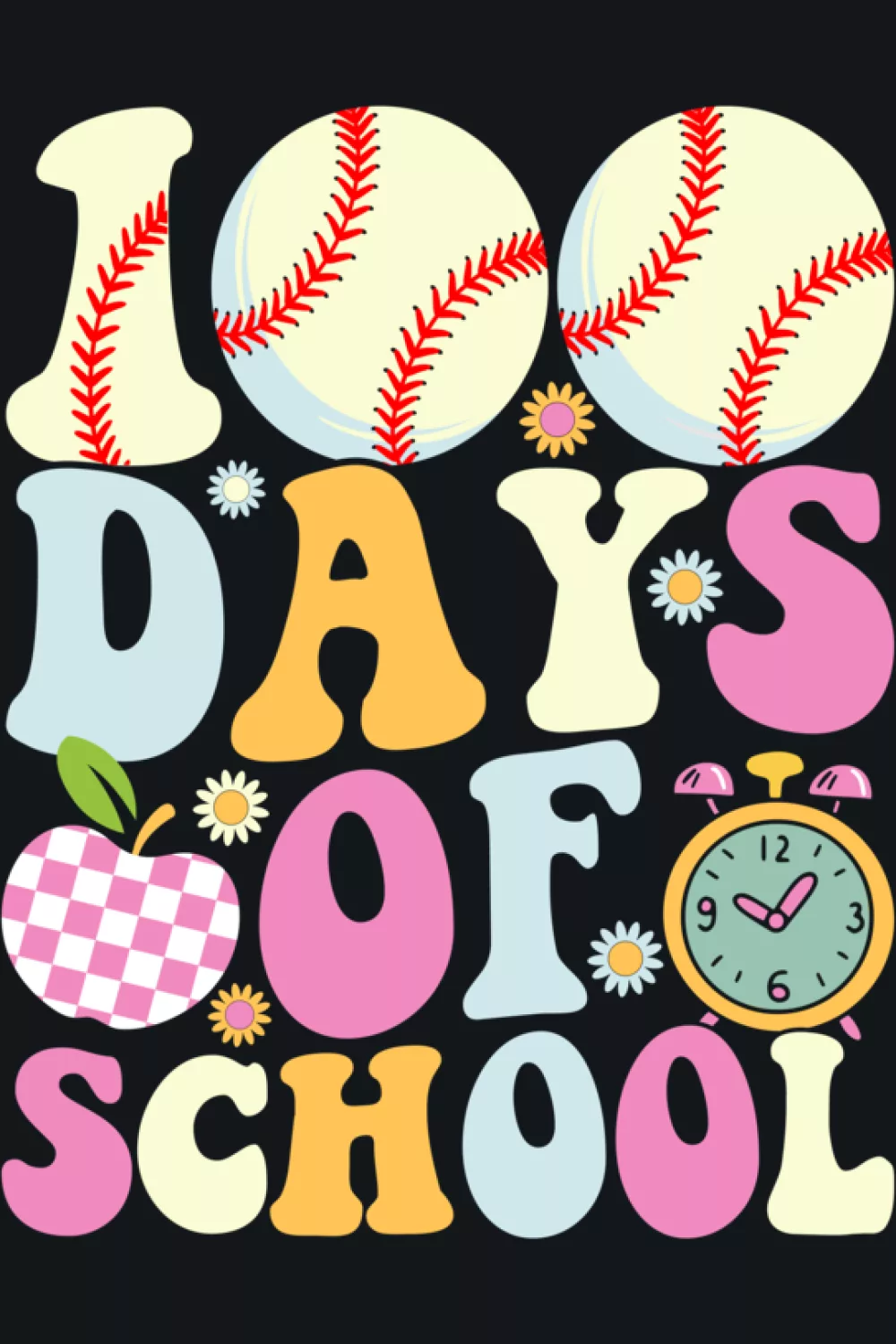 baseball 100 days school shirt
