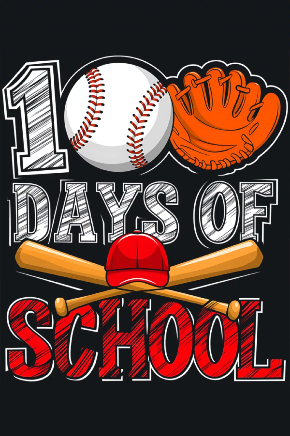 boys baseball student 100th day shirt