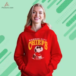 1970s Kansas City Chiefs Snoopy Football Shirt with Snoopy in red sweater and football