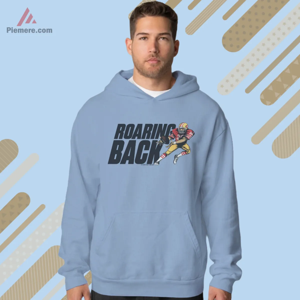 49ers Roaring Back Hoodie Light Blue San Francisco 49ers Roaring Back hoodie in light blue