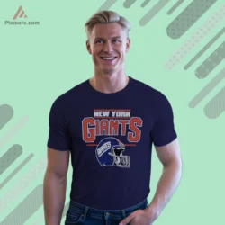 Short sleeve New York Giants Big Blue logo tee in navy