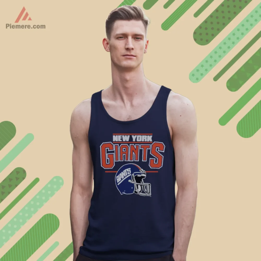 1980s 1990s New York Giants Big Blue Logo Football Shirt Vintage navy tank top