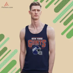1980s 1990s New York Giants Big Blue Logo Football Shirt Vintage navy tank top