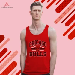 Chicago Bulls big logo tank top red