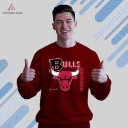 Chicago Bulls head logo maroon sweatshirt
