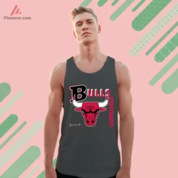 Chicago Bulls head logo tank top charcoal