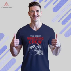 V neck Giants Wrecking Crew navy