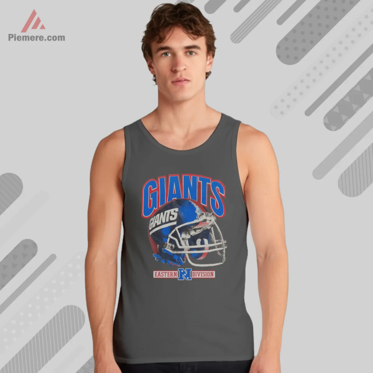 Giants Helmet tank top charcoal Charcoal tank top with Giants helmet artwork