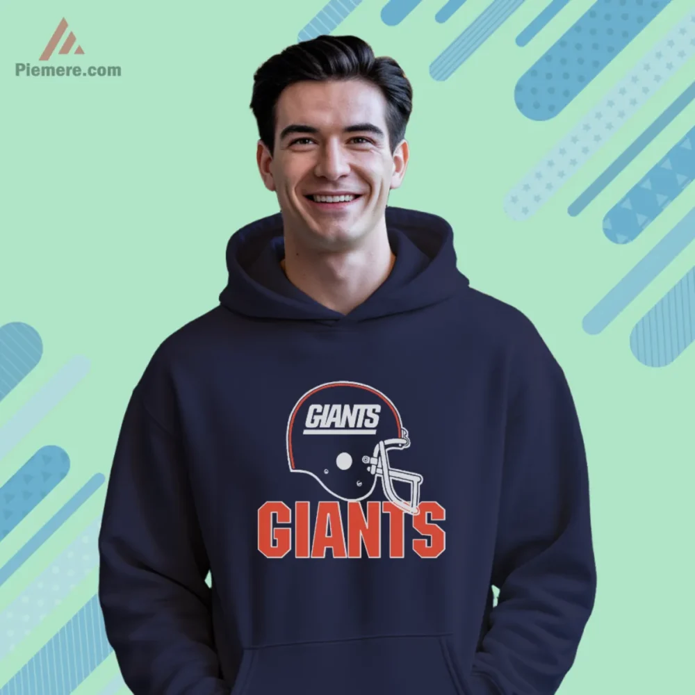 Vintage Giants team logo on navy hoodie