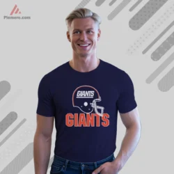 1980s New York Giants Team Logo Football Shirt Vintage navy short sleeve