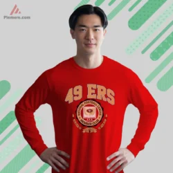 San Francisco 49ers member club crest on a red long sleeve