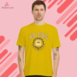 San Francisco 49ers member club crest on a yellow short sleeve