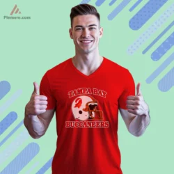 Tampa Bay Buccaneers Bucco Bruce helmet v neck red