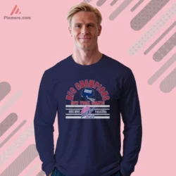1986 New York Giants NFC Champions Super Bowl XXI Pasadena Football Shirt Vintage 2 Long sleeve tee celebrating Giants NFC title in navy