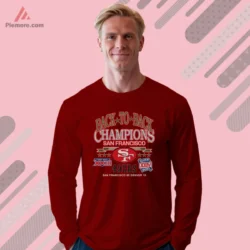 San Francisco 49ers champions graphic on maroon long sleeve