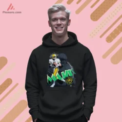 Majik Man graphic on black hoodie for cool nights