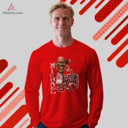 Chicago Bulls cartoon long sleeve red shirt