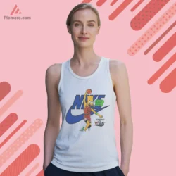 Bart Simpson Chicago Bulls parody tank top white