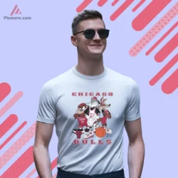 Chicago Bulls Looney Tunes short sleeve white shirt
