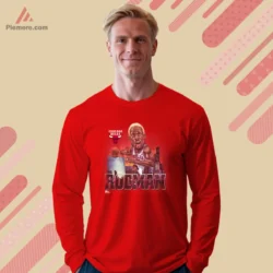 Chicago Bulls caricature long sleeve red shirt