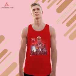 Dennis Rodman caricature tank top red