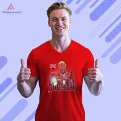 Chicago Bulls caricature v neck red shirt