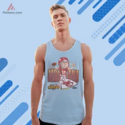 Light blue tank top with Kansas City arrowhead art