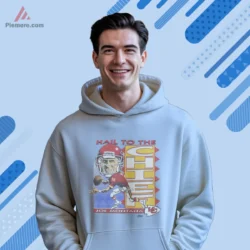 Light blue hoodie featuring vintage Kansas City artwork