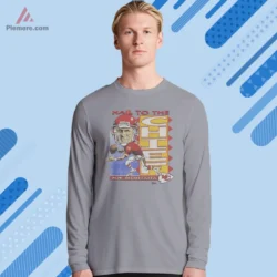 Sport grey long sleeve with classic quarterback art