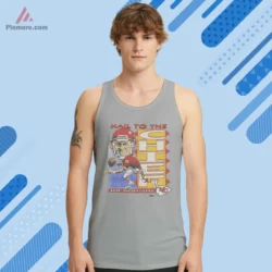 Sport grey tank top with colorful football graphic