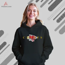 Black hoodie showing CHIEFS text over the KC arrowhead emblem
