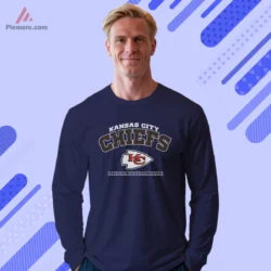 Navy long sleeve tee with classic block arch design