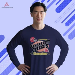 Navy long sleeve tee with Champions 95 design and bold wordmark