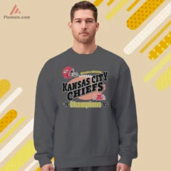 Charcoal sweatshirt featuring a large football backdrop and AFC badge