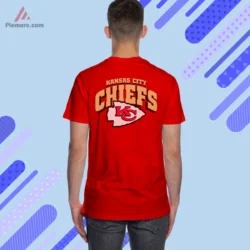 Back view with arrowhead and city lettering on red