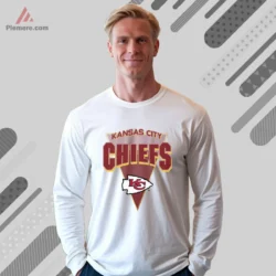 White long sleeve with triangle pennant and KC arrowhead