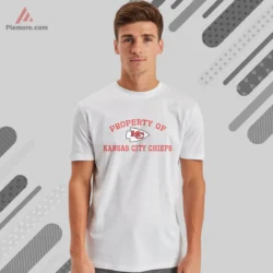 1990s Kansas City Chiefs Property Of Football Shirt with curved Property Of text and KC arrowhead