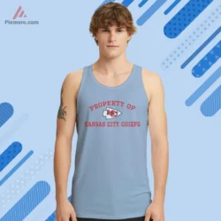 Light blue tank top with Kansas City Property Of design